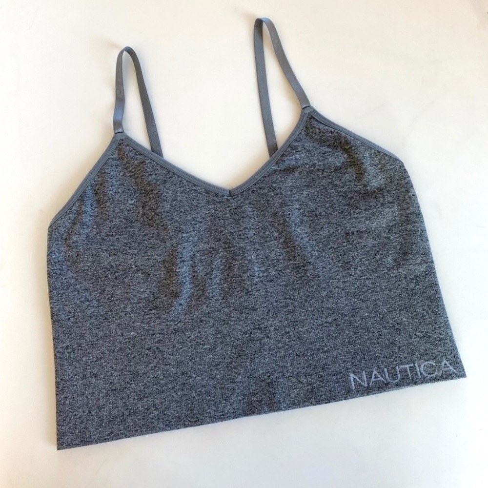 nautica vintage grey crop top